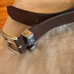 Calvin Klein Dark Brown Leather Belt